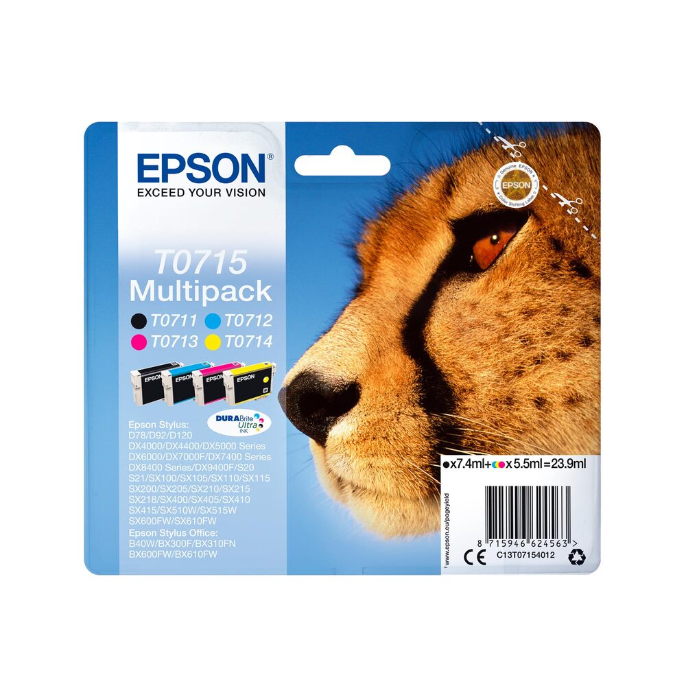 Epson C13T90724N Cartouche d'encre cyan authentique XXL ultra haute capacité Lot de 1