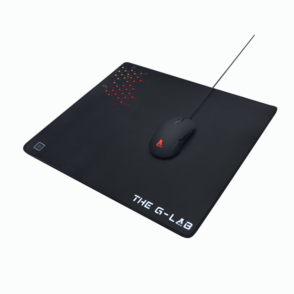 THE G-LAB Pad Caesium Tapis de Souris Gaming XL (450 x 400 mm) Surface Lisse, Base Antidérapante - Noir