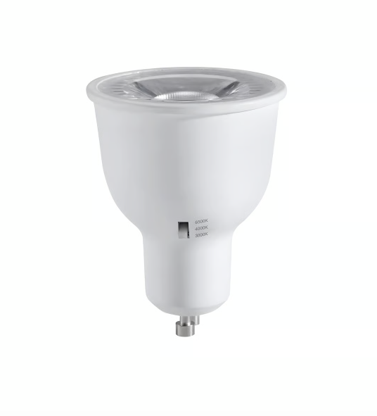Ampoule GU10 PAR16 | CCT Switch, plastique blanc - 3000/4000/6500K 395 l. - Energetic