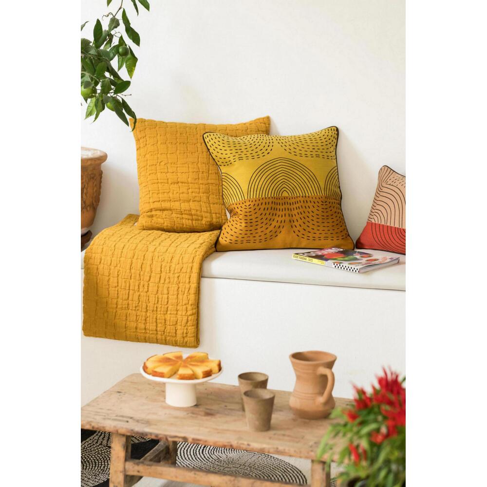 Vivaraise ETNA Housse de coussin brodée MIRABELLE