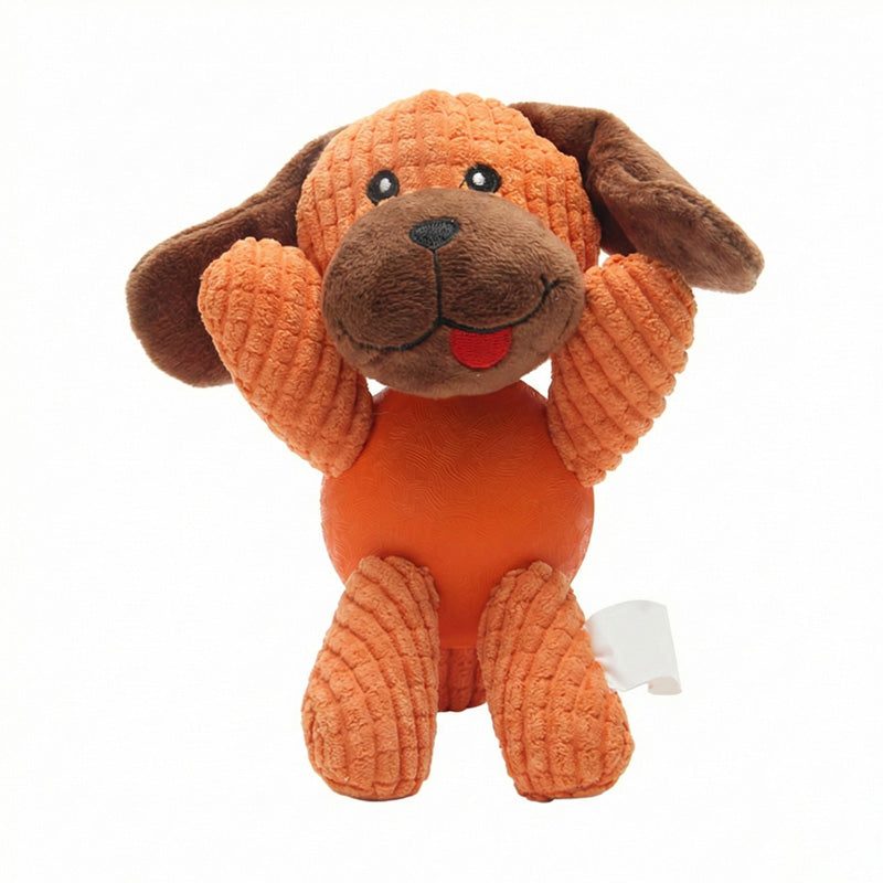 Blinkit Jouets en peluche pour chiens avec couineur, Velours côtelé épais et caoutchouc naturel, Jouet à mâcher nettoyant les dents, Jouets en peluche rembourrés doux pour toutes races de chiens