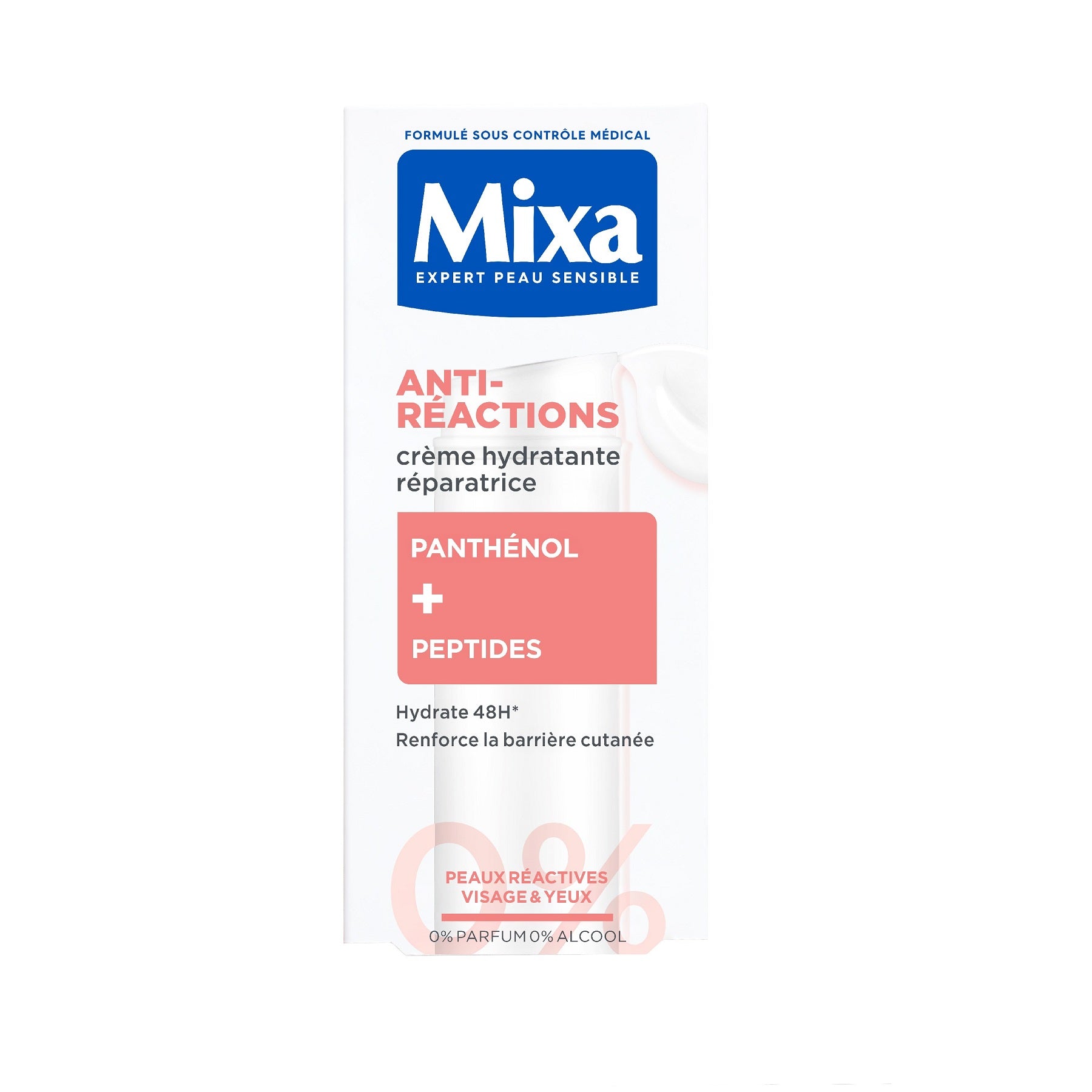 MIXA Crème Hydratante et Réparatrice Panthénol et Peptides 50ml