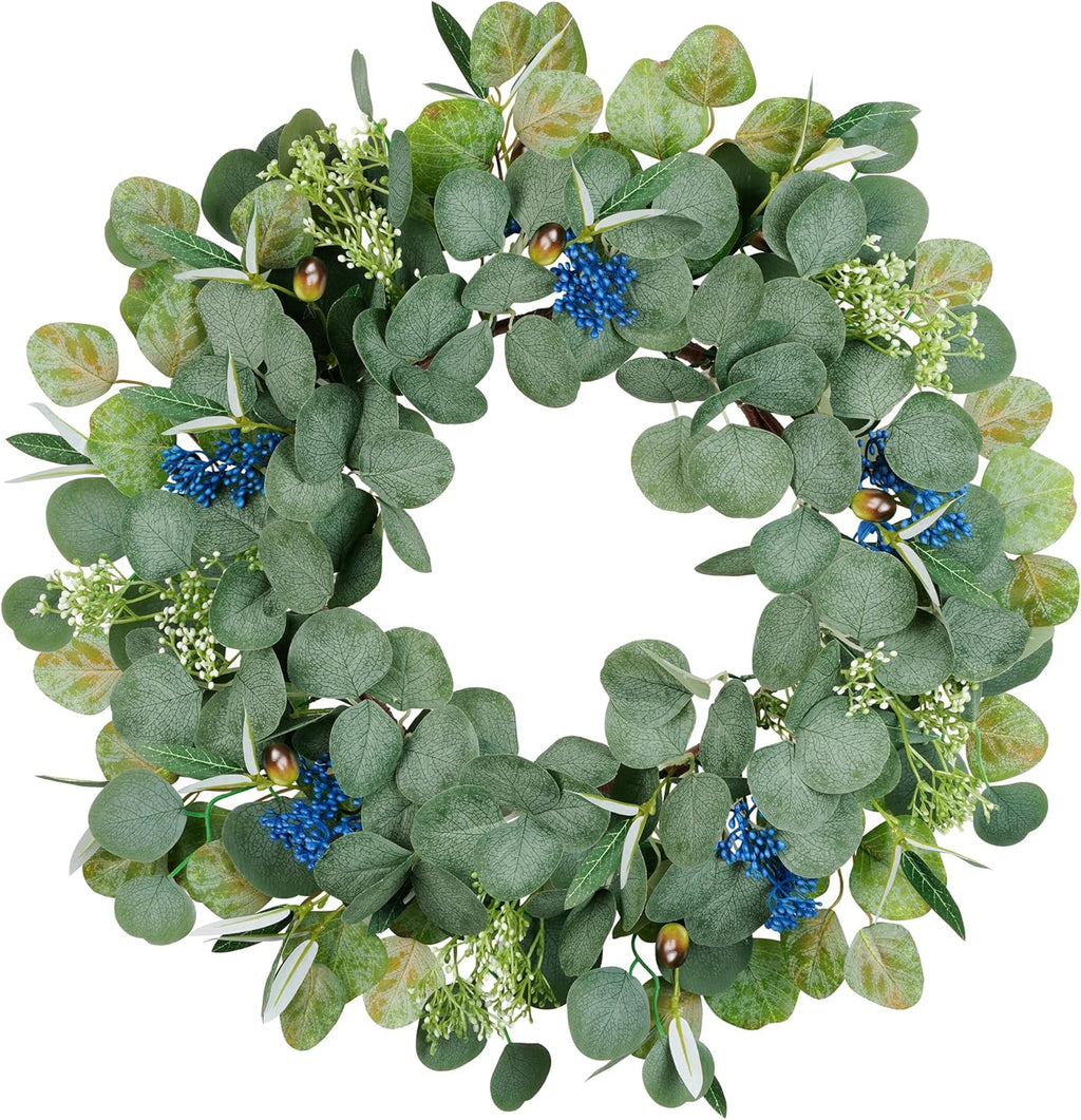 DDHS Couronne d'olivier et d'eucalyptus 18 pouces - 1 pièce