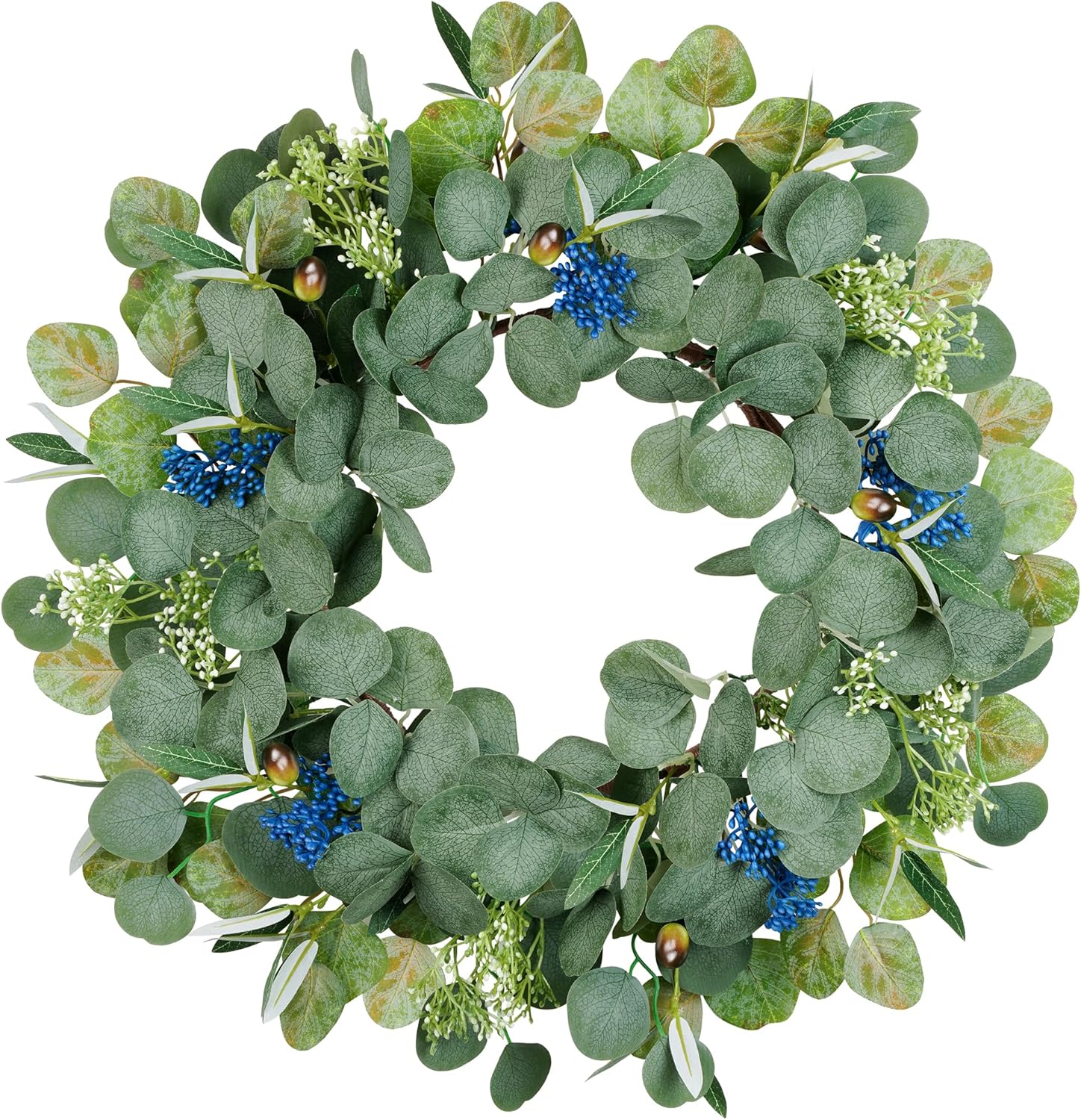 DDHS Couronne d'olivier et d'eucalyptus 18 pouces - 1 pièce