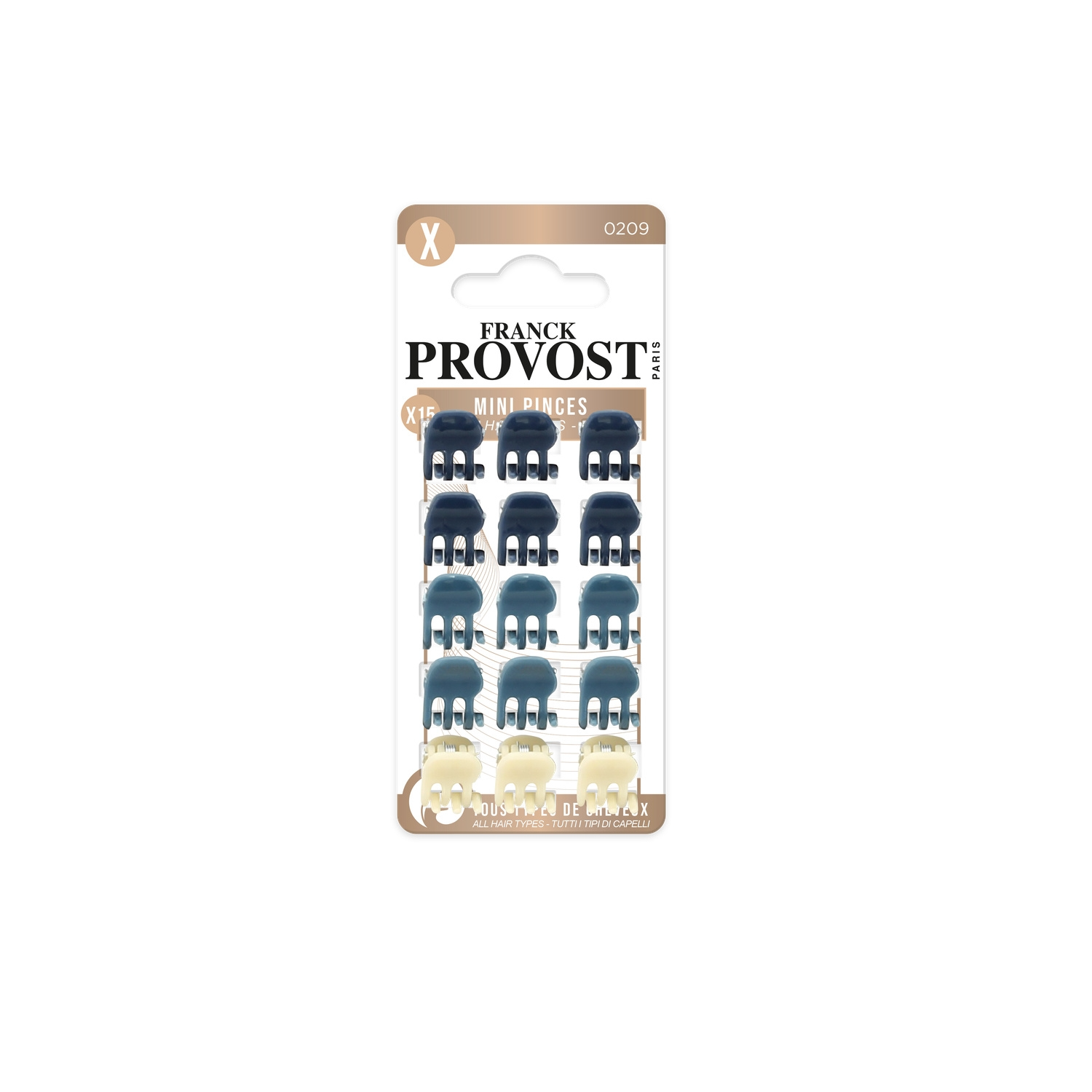 FRANCK PROVOST Pinces à Cheveux - Lot de 15 pièces
