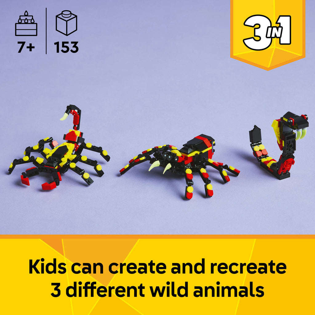 LEGO Creator Animaux Sauvages : Set de Construction Araignée Surprenante