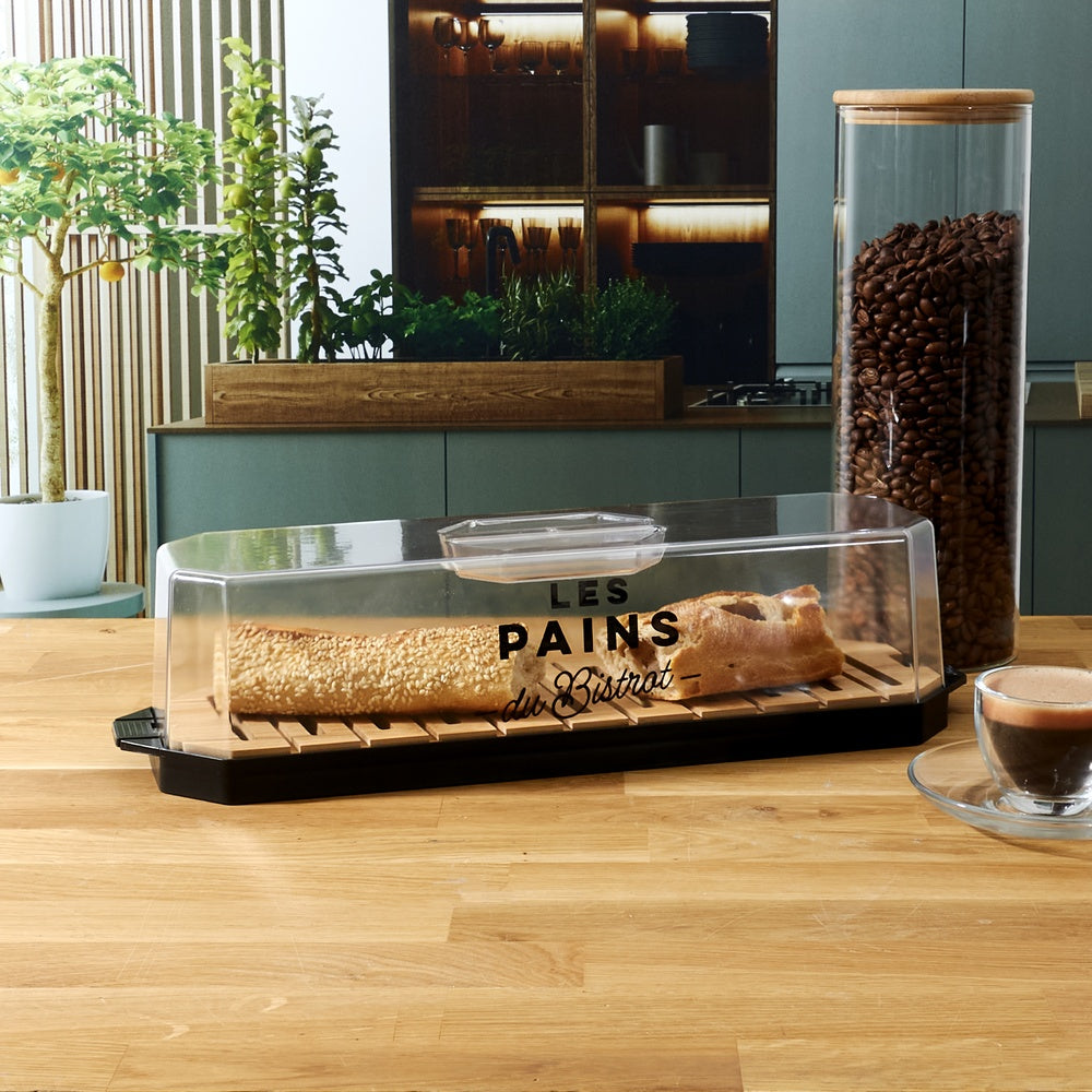 COOK CONCEPT Boîte à pain avec couvercle transparent Bistrot
