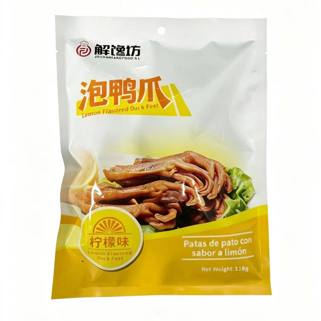 JIECHANFANG FOOD Pieds de canard au citron 118g Canard Pieds de canard Saveur citron