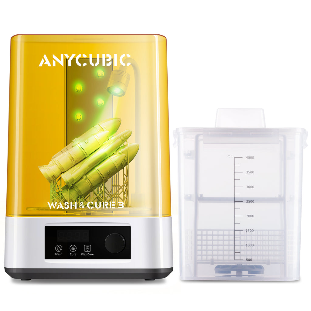 ANYCUBICWash & Cure 3 Station de post-traitement résine 2-en-1 avec lavage puissant et durcissement UV, capacité de nettoyage 165 × 100 × 180 mm