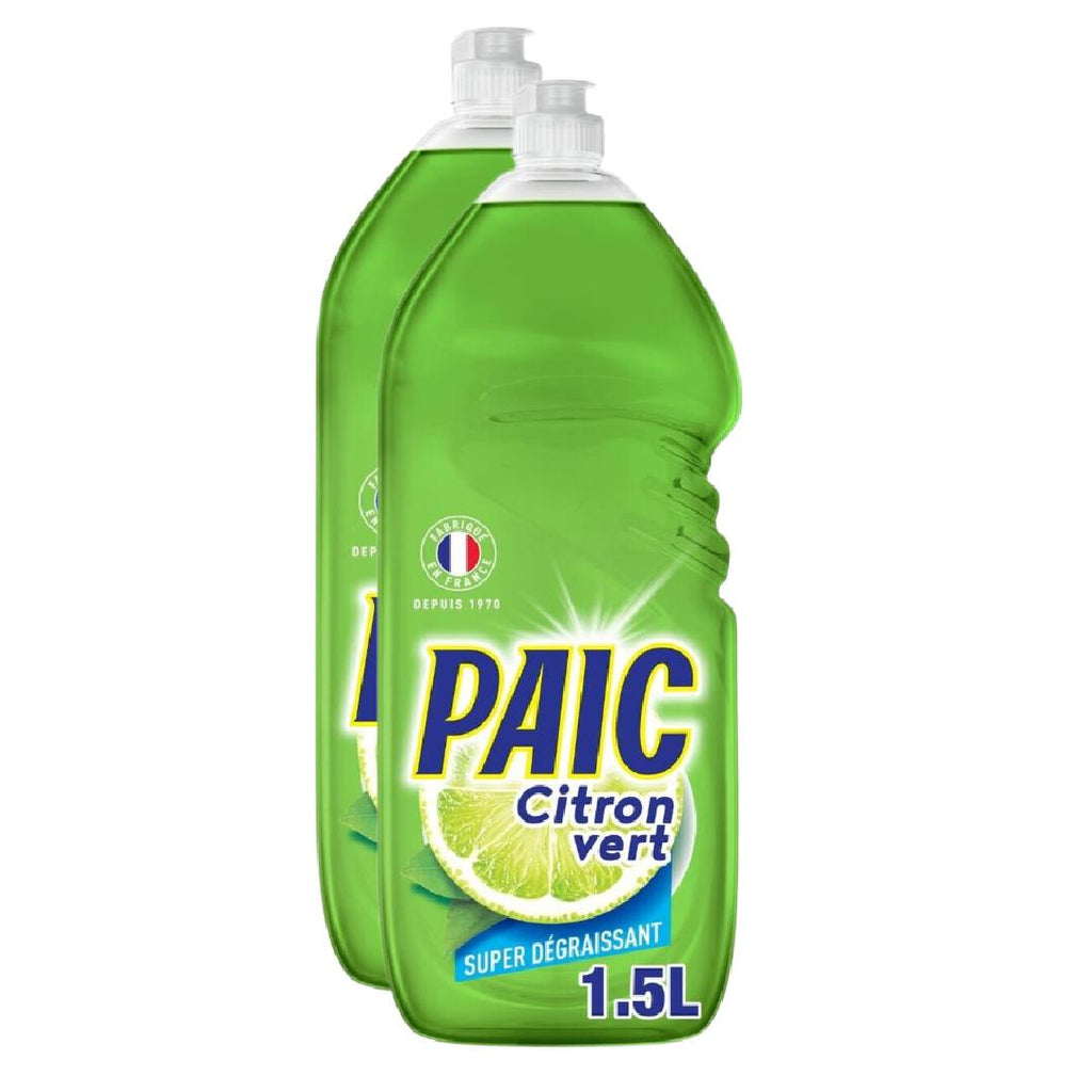 Paic - Liquide Vaisselle - Citron Vert - 2 x 1,5 L (= 3 L)