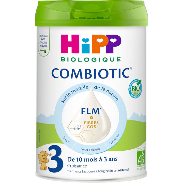 Hipp Combiotic 3 Lait de Croissance Bio Dès 10 Mois Jusqu'à 3 Ans 800 g