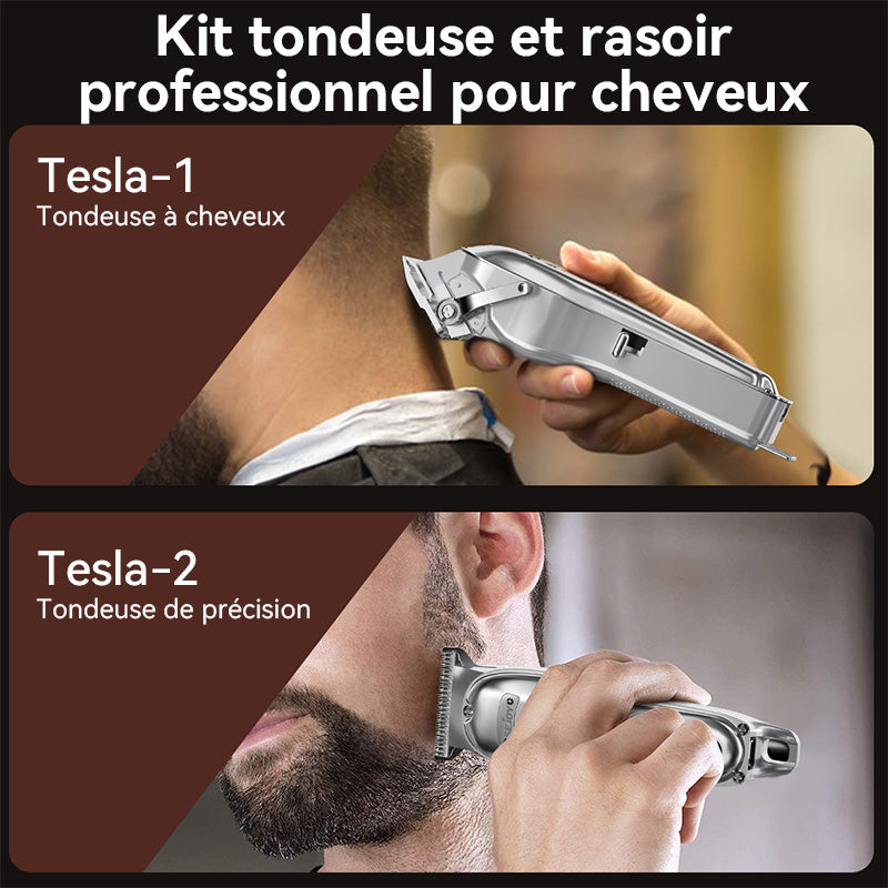 Kit tondeuse et rasoir professionnels ENCHEN x SEJOY, modèle Tesla, 1 pièce.