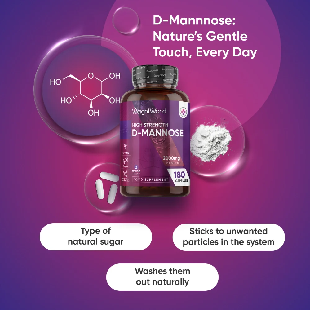 WeightWorld D-Mannose 2000 mg - 180 gélules