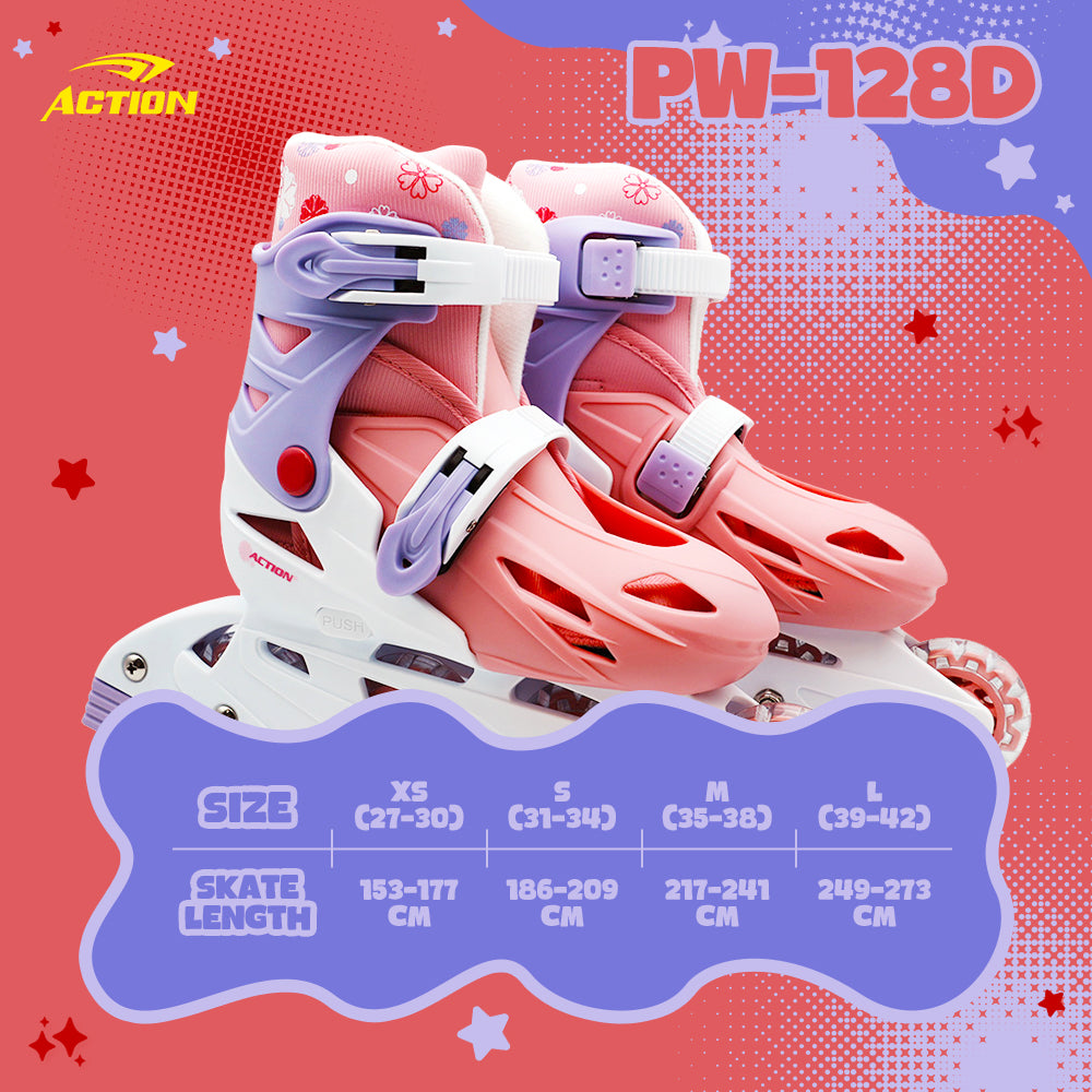 ACTION Patins à roulettes en ligne PW-128D - XS