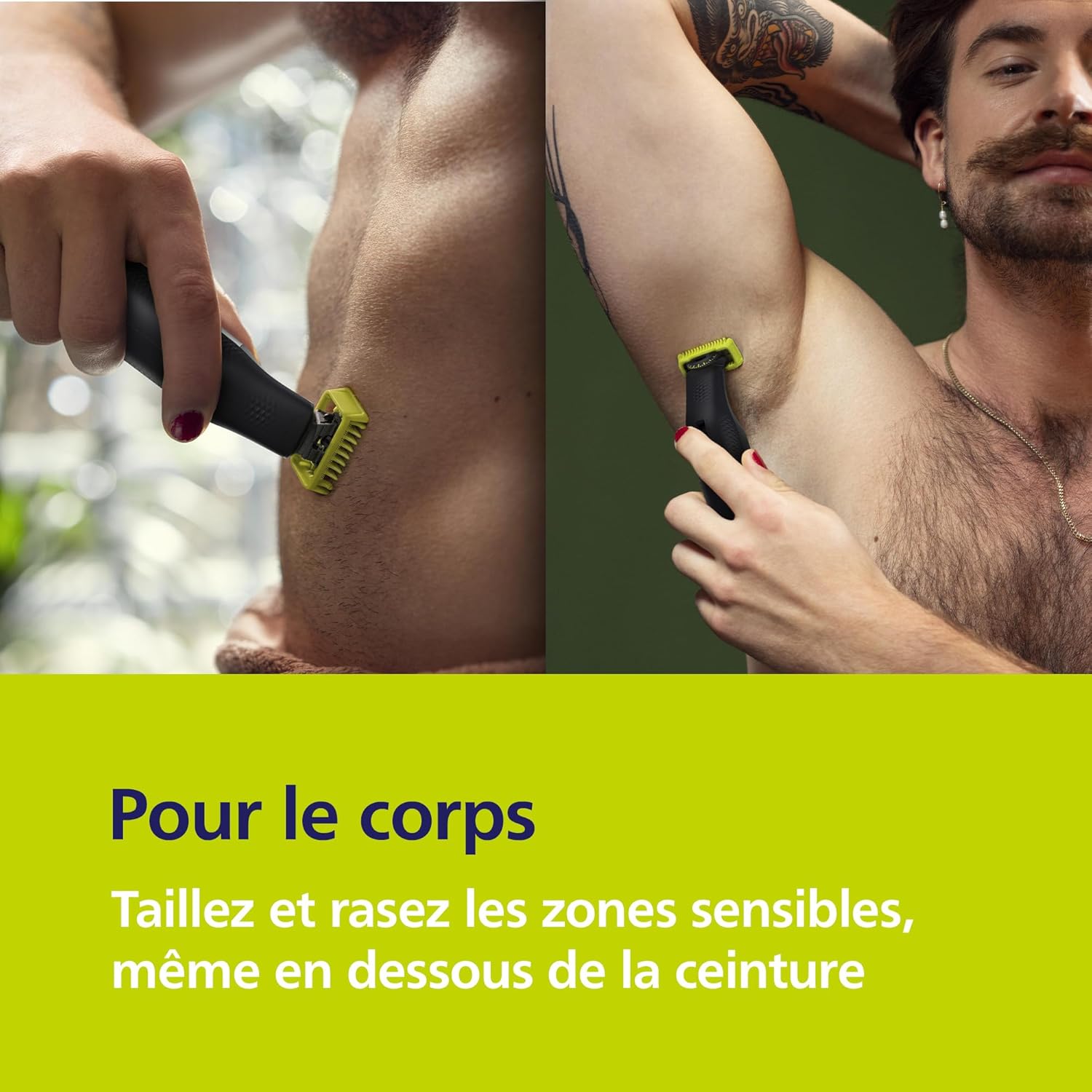 Philips OneBlade Pro 360 QP6552/30 Oneblade avec lame 360 de rechange, 3 sabots, utilisation humide & sèche, batterie rechargeable - Noir