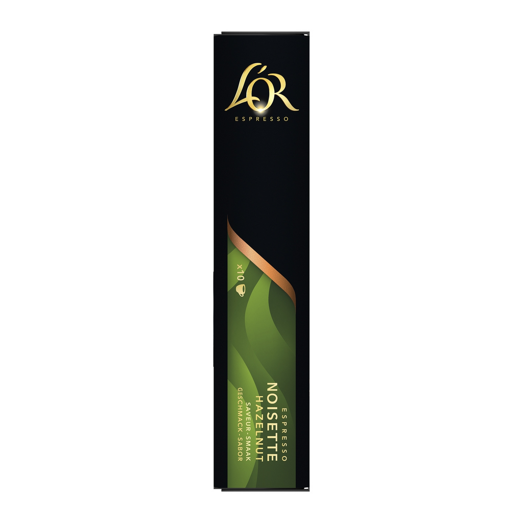 L'OR Café Capsules Saveur Noisette Intensité 6 Compatibles Nespresso® la boîte de 10 capsules