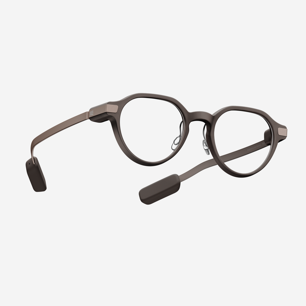 Even Realities - Even G2 A Marron (Monture ronde) - Lunettes intelligentes de visualisation quotidienne, sans caméra, priorité à la confidentialité, batterie de 2 jours