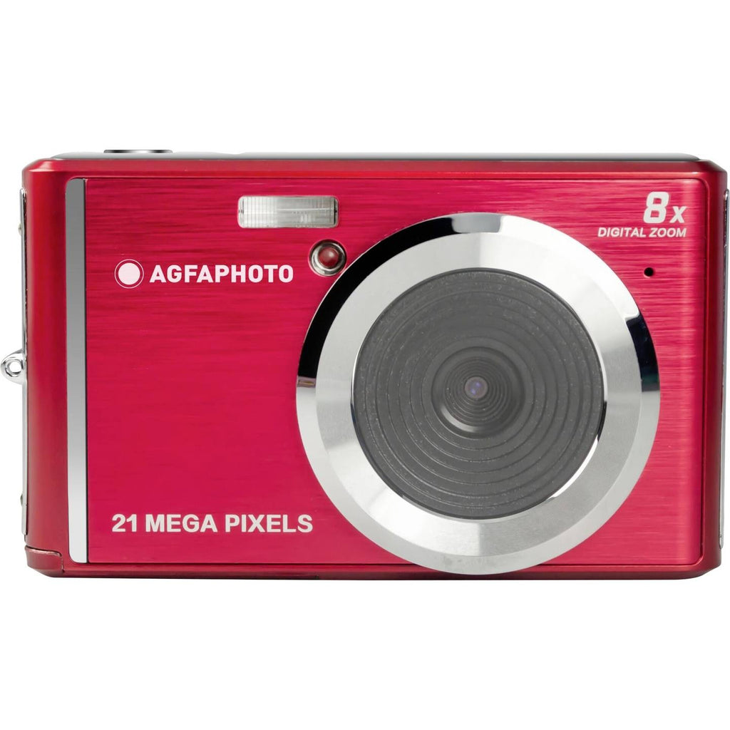 AgfaPhoto Appareil photo numérique compact 21 MP, zoom numérique 8x, Rouge