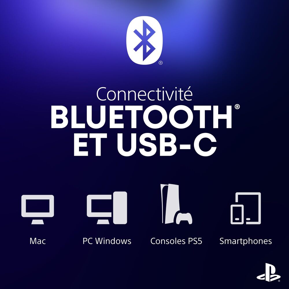 Sony Manette sans fil DualSense + Câble USB pour PC - Noir Minuit