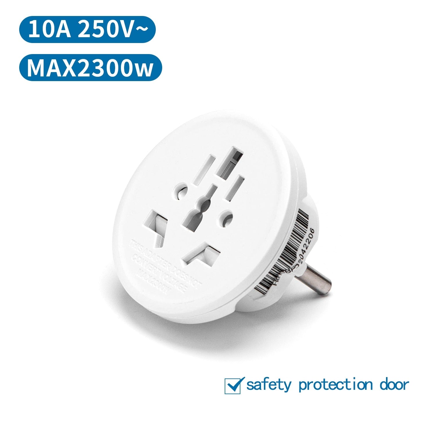 Aigostar multiprise adaptateur, 2300 W, Blanc