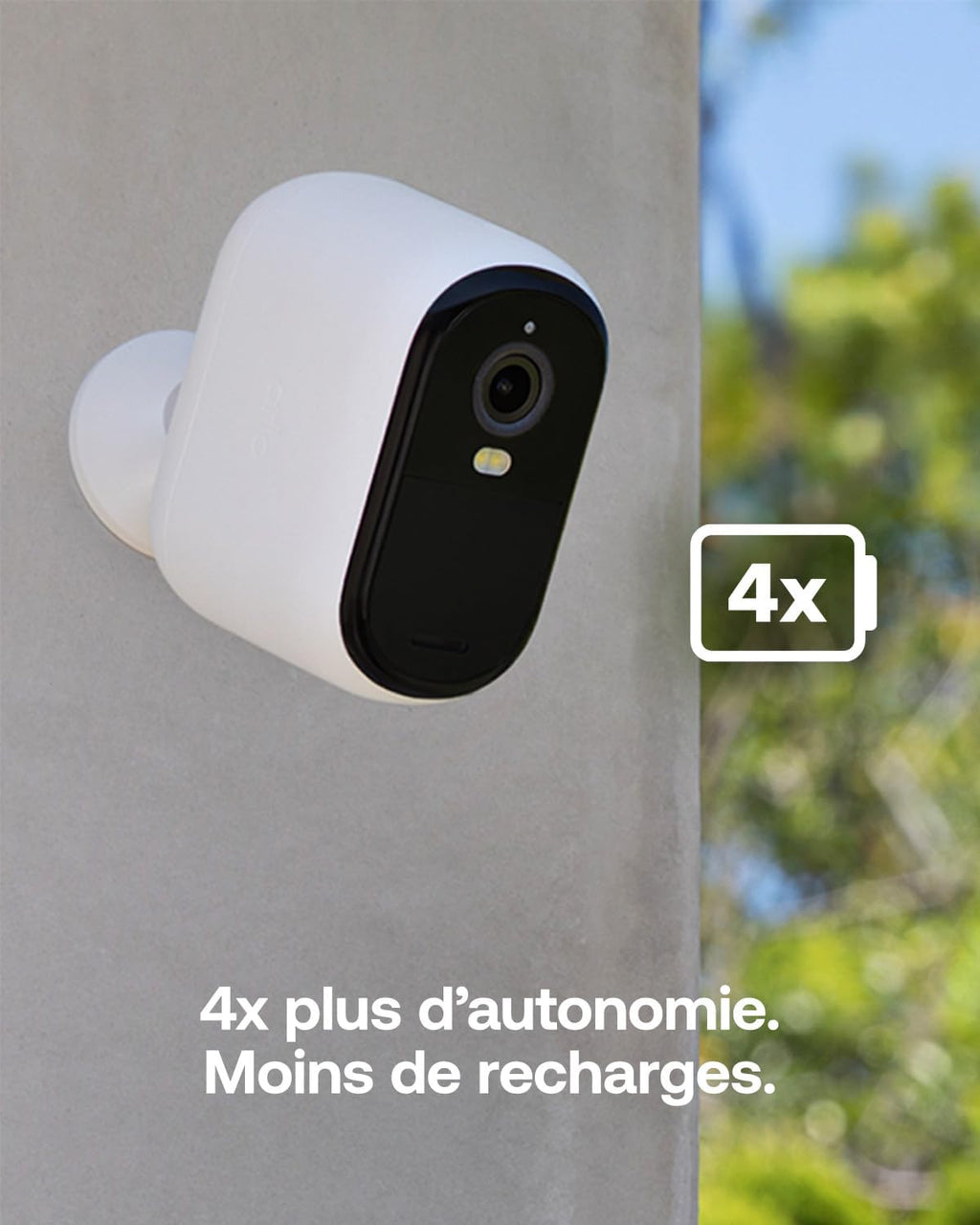 Arlo VMC3282-100EUS Caméra de sécurité extérieure WiFi sans Fil Essential 3 2K XL, Kit de 2 caméras, Autonomie de 24 Mois, Vision Nocturne Couleur, Sirène et Audio Bidirectionnel, Blanc