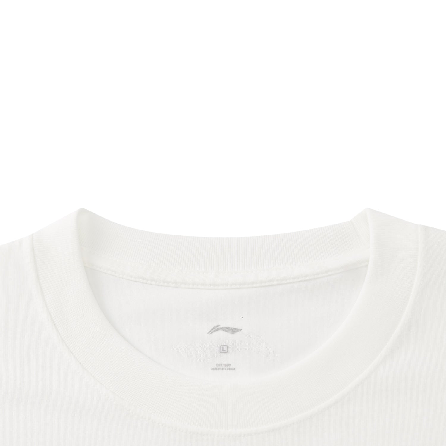 LI-NING T-shirt de sport et de loisir quotidien court commémoratif Curry Blanc L