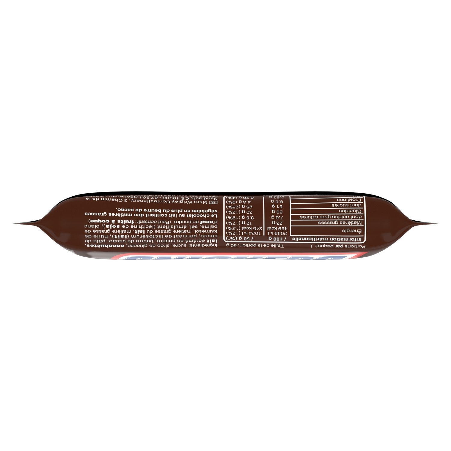 Snickers Barre de Chocolat au Lait Cacahuète Caramel 50 g