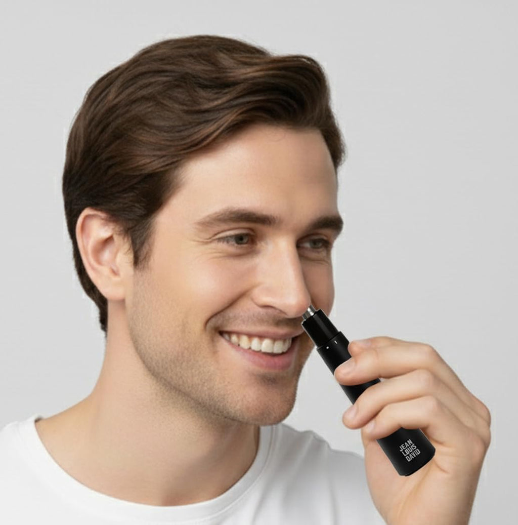 Jean Louis David - Tondeuse Nez & Oreilles Rechargeable USB-C - Coupe Circulaire Sans Douleur - Noir