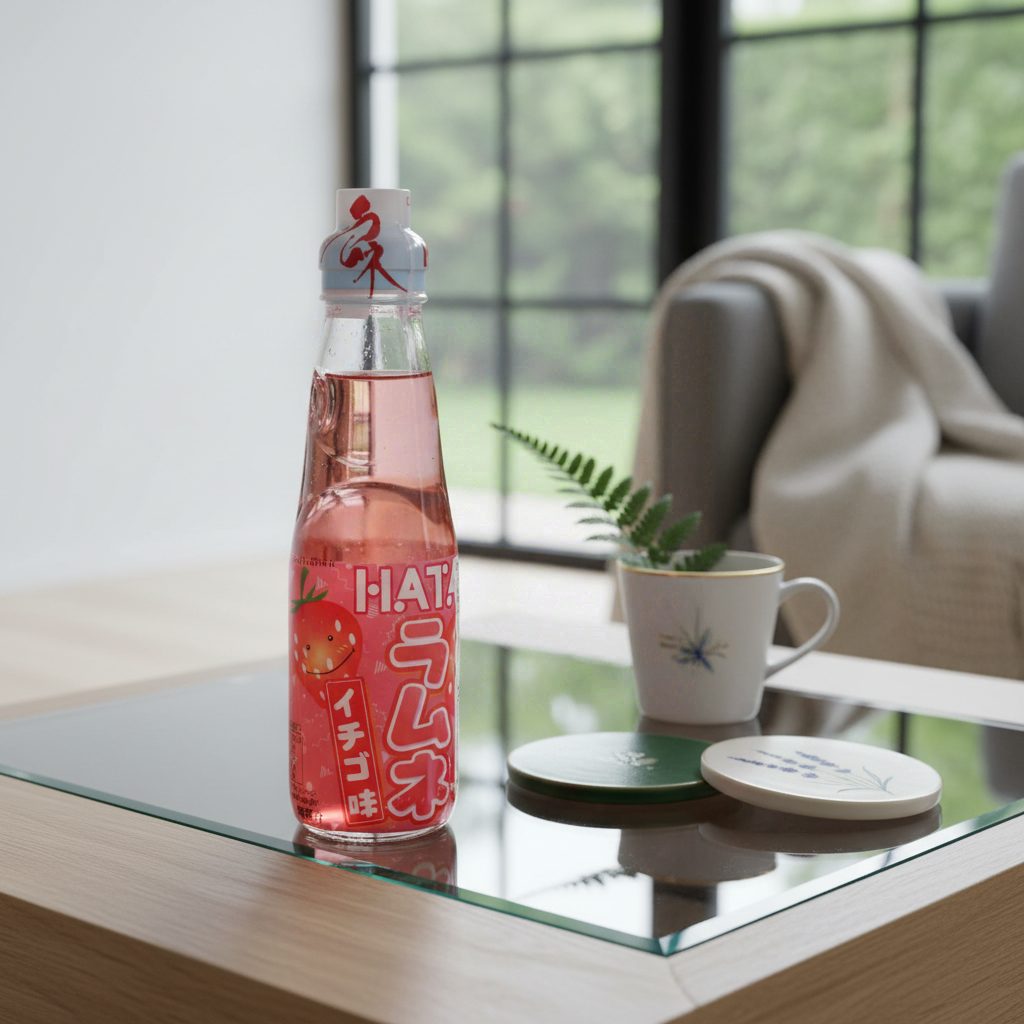 Hatakosen Ramune – Boisson gazeuse saveur fraise 200 ml