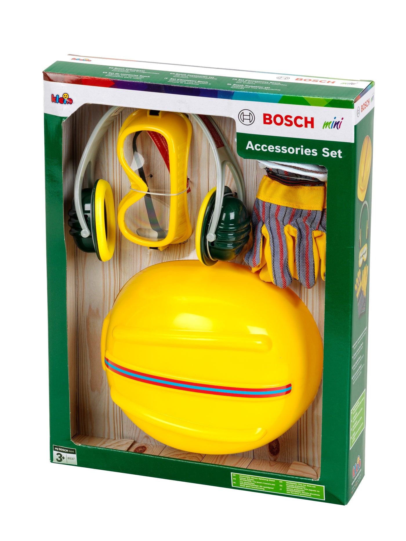Klein Bosch Set de sécurité pour jouets 8537 avec casque, lunettes de protection, gants et bouchons d'oreilles
