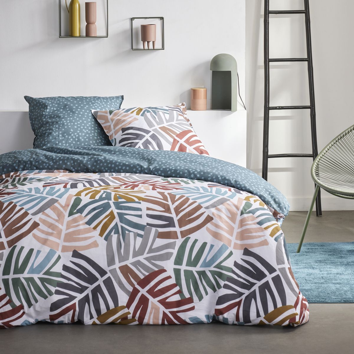 TODAY Parure de lit très grand format en coton 57 fils 0,18, motif soleil, 220 x 240