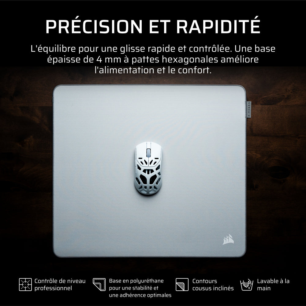 Corsair MM PRO Tapis de Souris Gaming 45x40 cm Surface Contrôle - gris