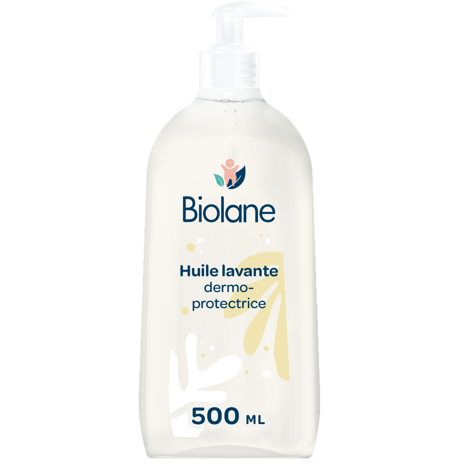 Biolane Huile Nettoyante Dermo-Protectrice, pour Peaux Sèches et Sensibles, 500 ml