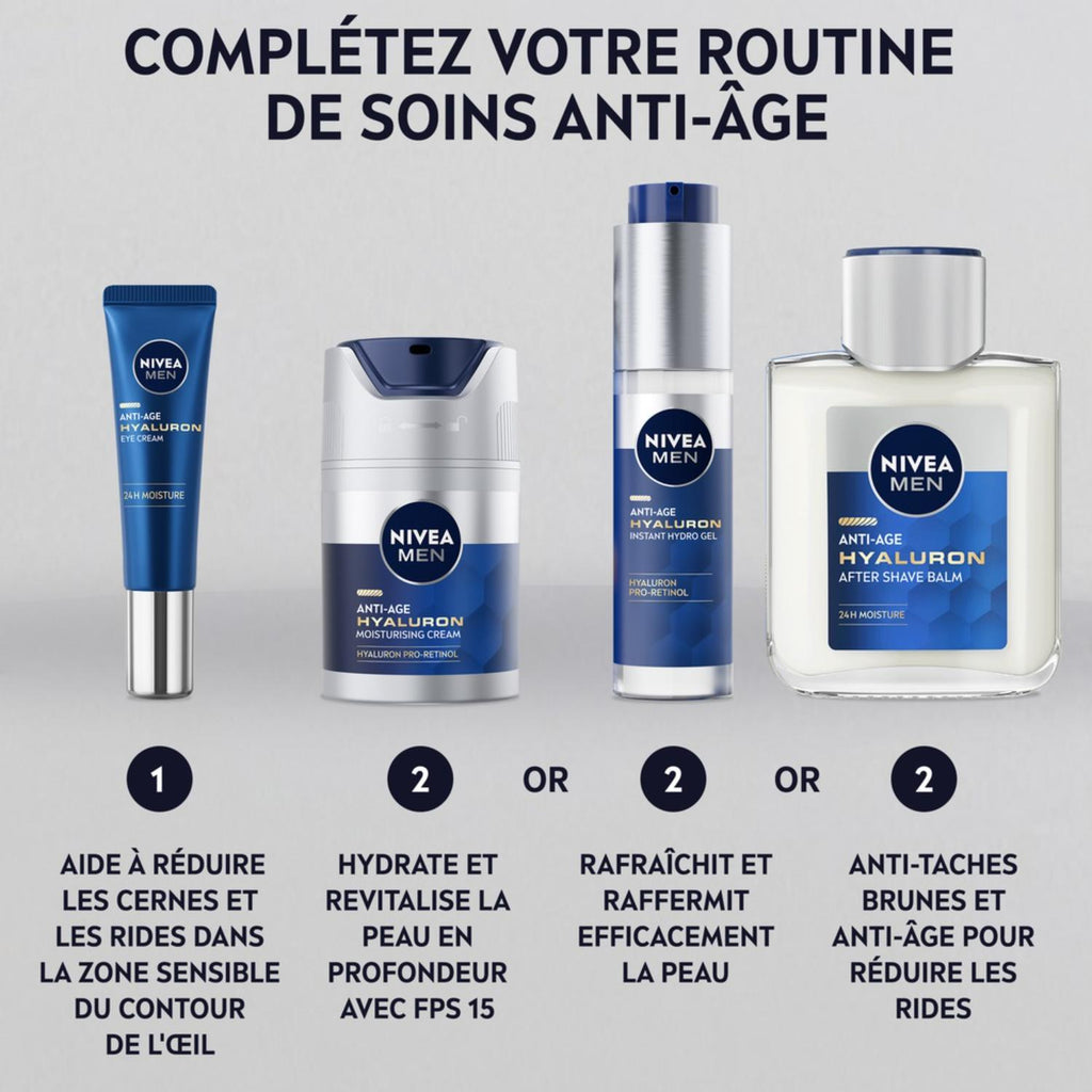 NIVEA MEN Anti‑Age Hyaluron Visage Hydro‑Gel Revitalisant 50ml