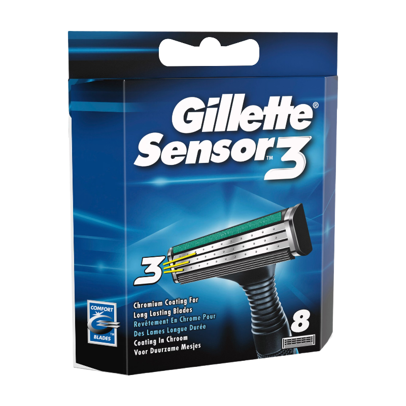 Gillette Sensor Lames de Rasoir x 8