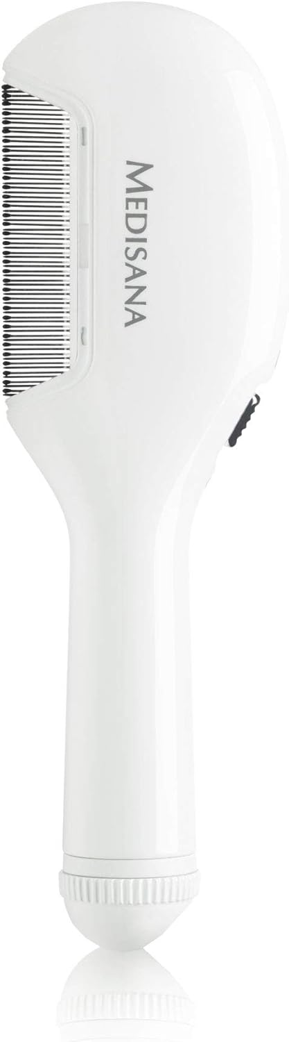 Medisana LC 860 - Peigne électrique anti-poux, contre les poux et les lentes, convient aux chiens et aux chats, blanc