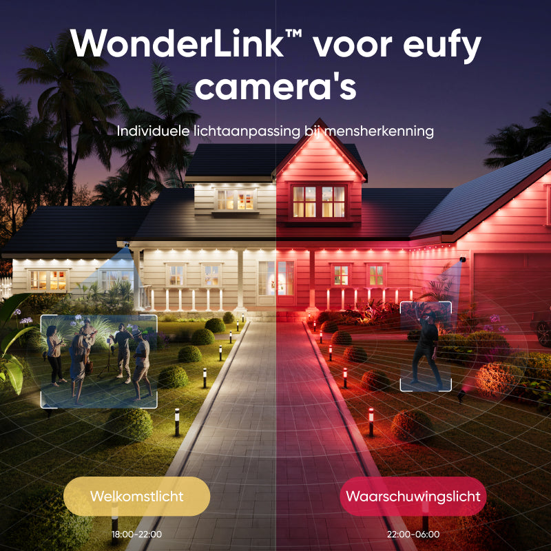 eufy E10 Lampes d’allée extérieures lot de 4 ampoules LED RGBWW connectées filaires, Étanchéité IP65, Pour jardin et terrasse, Contrôle Alexa et application