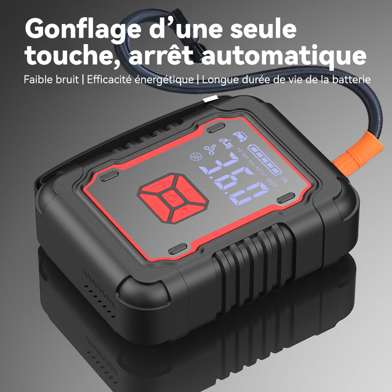 Porbi X9 Démarreur avec Compresseur d'Air 3000A Démarreur Portable de Voiture, Booster de Batterie 20000mAh & Gonfleur de Pneus 150PSI