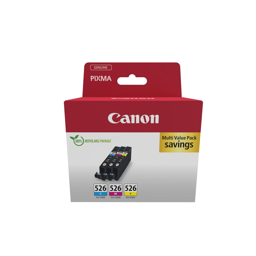 Canon 4541B019 Cartouches d’encre, Lot de 3 - Cyan, Magenta, Jaune, D’origine
