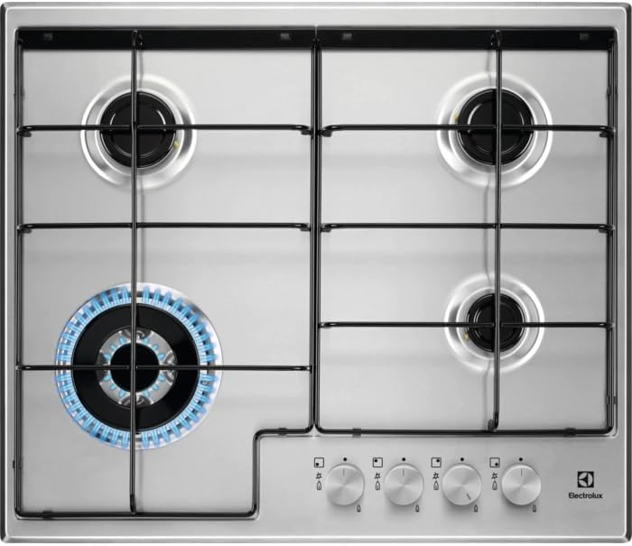 Electrolux EGS6434X table de cuisson gaz encastrable 4 foyers 60 cm acier inoxydable