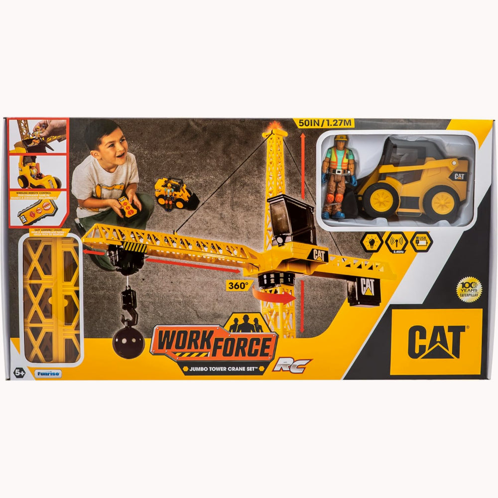 CAT Workforce Grue géante radiocommandée + figurine - 127 cm