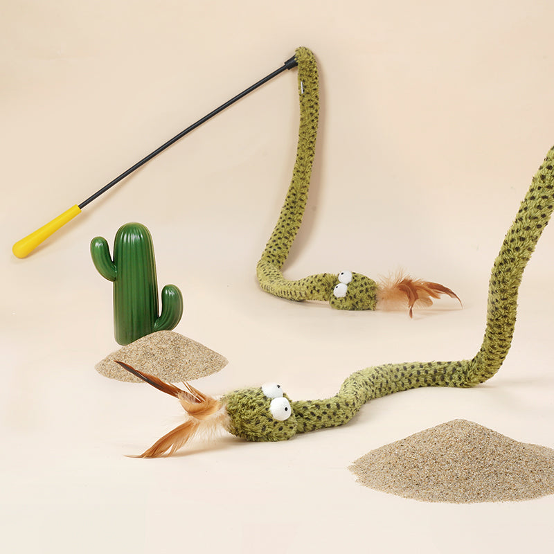 zeze Canne de jeu serpent à sonnette pour chat