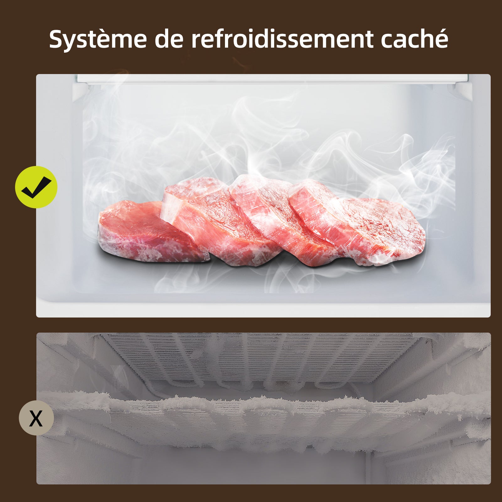 CHiQ JR227LSE Combiné réfrigérateur-congélateur, 227 L, Argent, Faible givre, Congélation 4 étoiles, Réfrigérateur 153 L et congélateur 74 L, Largeur compacte 54 cm, Porte réversible, Pieds réglables [Classe énergétique E]