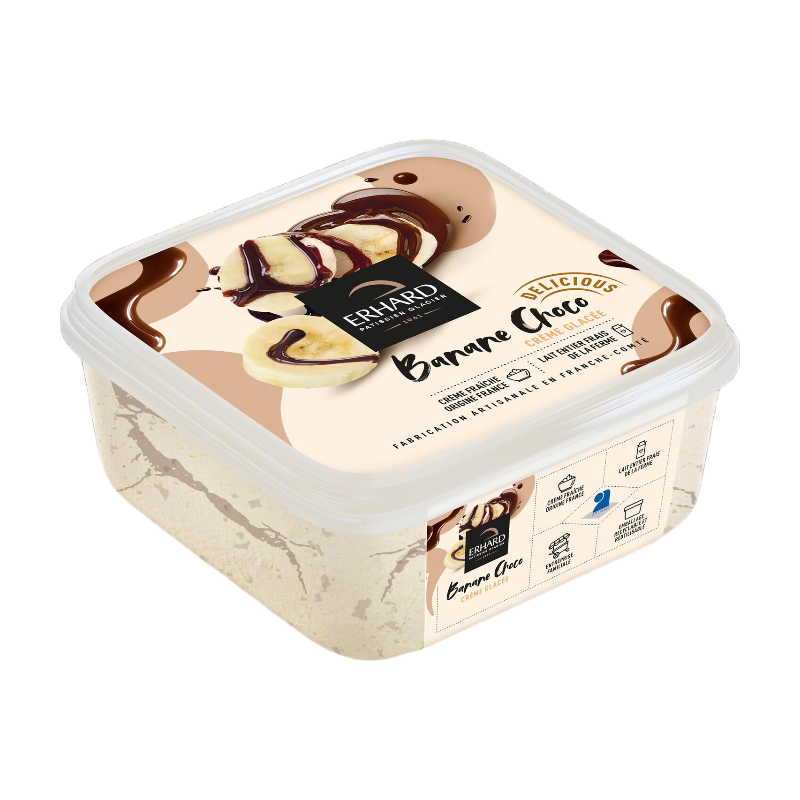 Erhard Crème glacée banane chocolat - 450 g