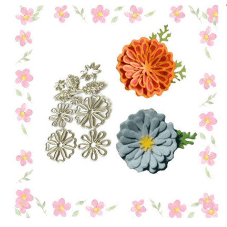 Dies de découpe Fleurs de printemps pour la création de cartes, Dies de découpe Fleurs florales Motif symétrique Dies de flocons de neige floral Masque de découpe Modèle de relief pour