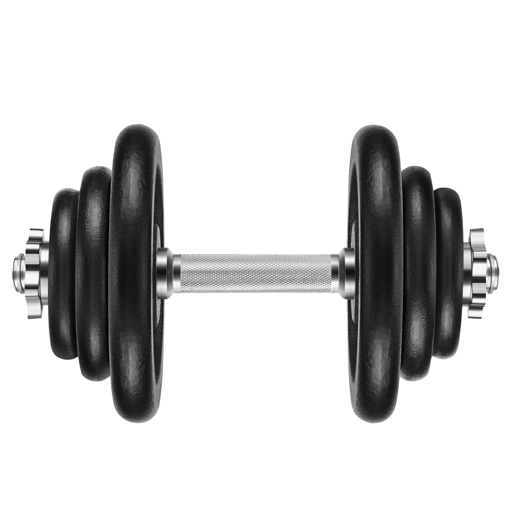 JOYFURNOSHaltères en fonte, disques de poids 20 kg, réglables pour entraînement hommes femmes, Noir