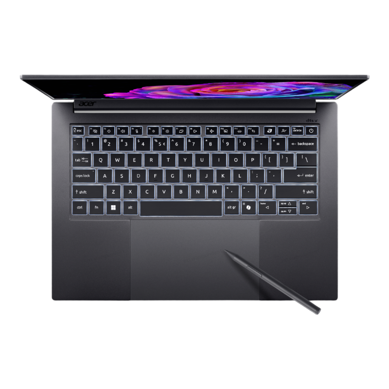 Acer Swift X 14 SFX14-73G 14,5 po OLED - Intel Core Ultra 7 - GeForce RTX 5050 - 16 Go RAM - SSD 1 To - Écran tactile