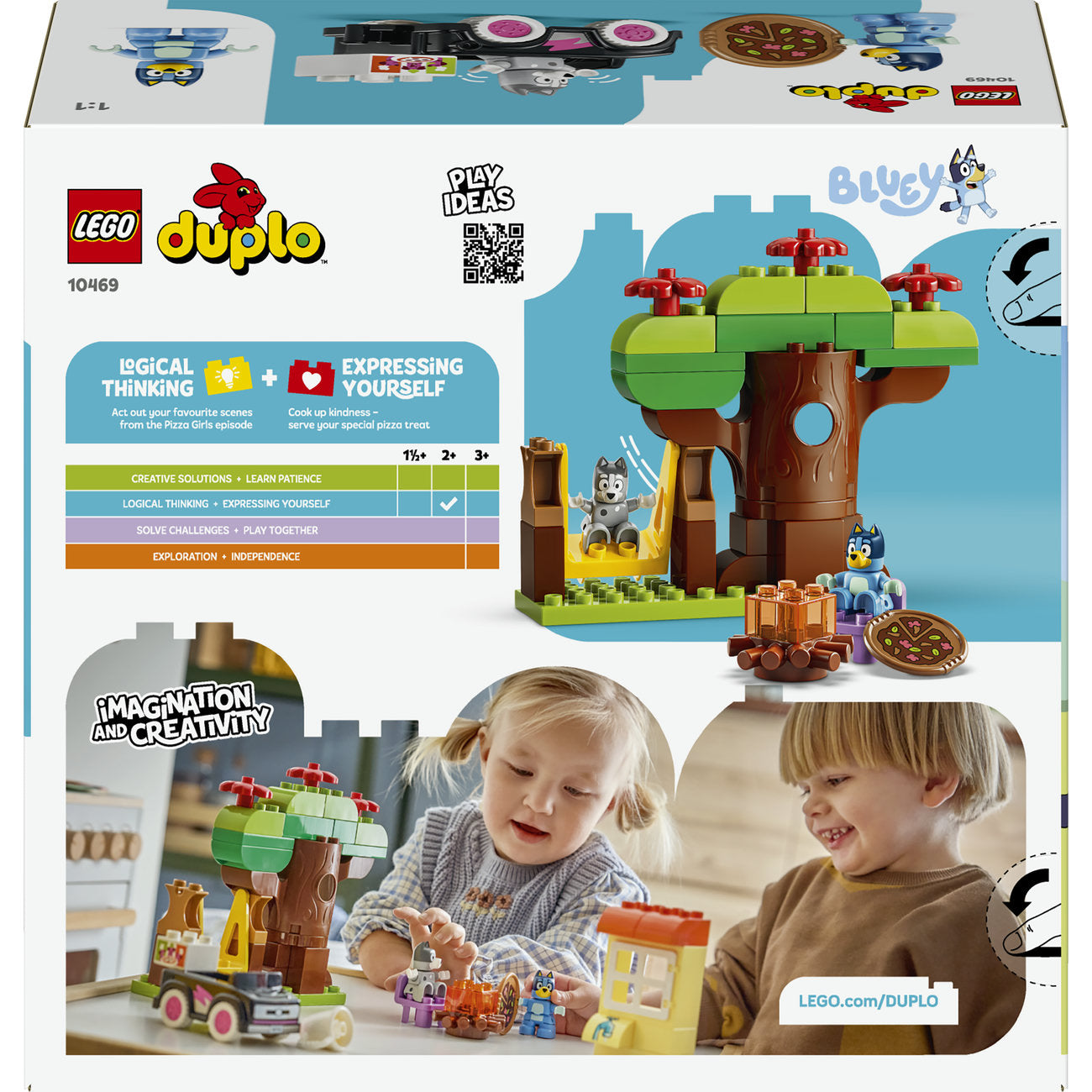 LEGO DUPLO Bluey Livraison de Pizza avec Muffin et Bluey Set de Construction 10469