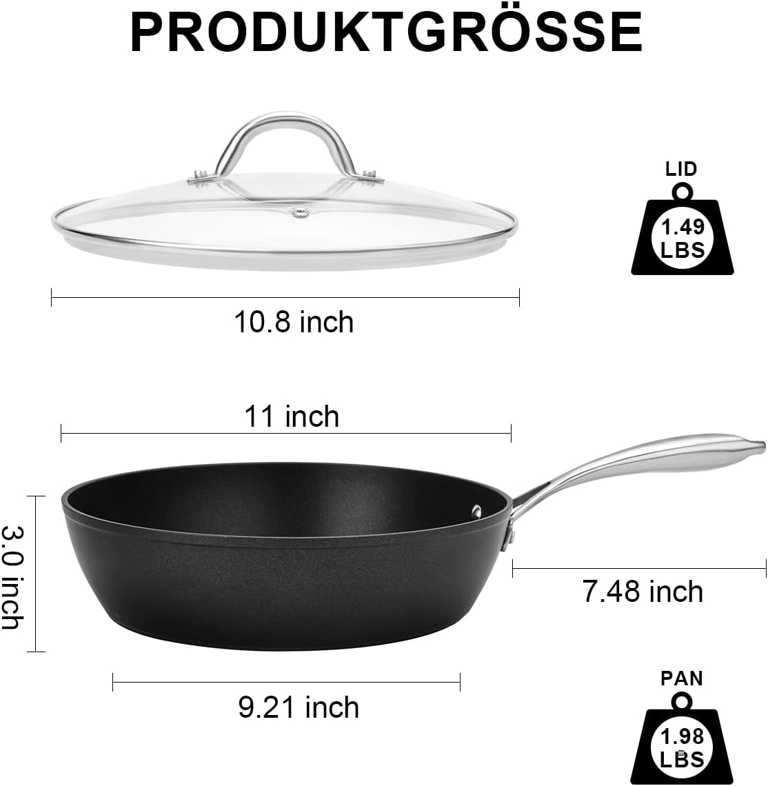 Poêle à frire 28 cm avec spatule