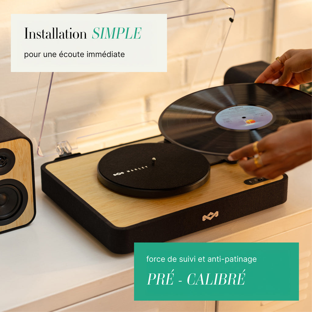 House of Marley Revolution Platine vinyle Bluetooth à 3 vitesses en matériaux recyclés
